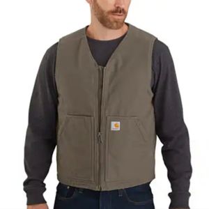 Carhartt Men's Relaxed Fit Washed Duck Sherpa-Lined Vest